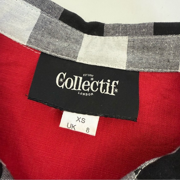 Collectif X ModCloth 50s Mara Check Midi Fit & Flare Shirtdress Shirt Dress - Picture 12 of 14